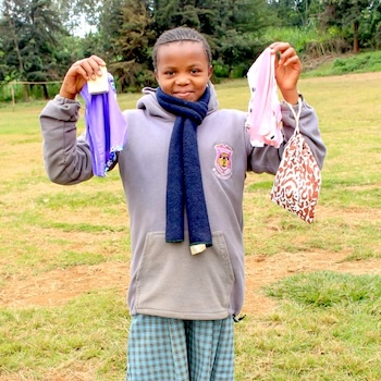 SAG Kit Distribution image showing Kiamwangi Primary School girls receiving 171 kits in Karatina, Kenya on Jul 29, 2025