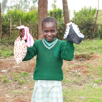 SAG Kit Distribution image showing Kiangengi Primary School girls receiving 121 kits in Giakaibei, Kenya on Jul 29, 2025