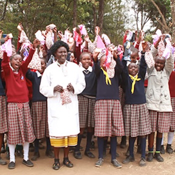 SAG Kit Distribution image showing Maragima Primary School girls receiving 129 kits in Maragima, Kenya on Sep 5, 2025