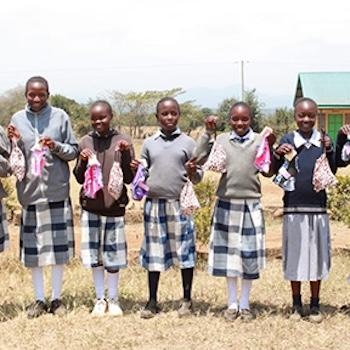SAG Kit Distribution image showing Milimani Primary School girls receiving 147 kits in Chaka, Kenya on Sep 5, 2025
