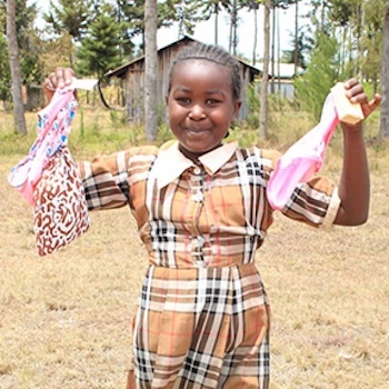 SAG Kit Distribution image showing Mbiriri Primary School girls receiving 180 kits in Mbiriri, Kenya on Sep 11, 2025