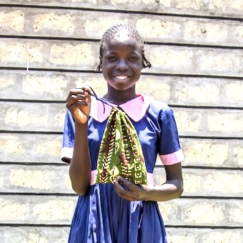 SAG Kit Distribution image showing Mundika School for the Deaf girls receiving 47 kits in Busia, Kenya on Sep 17, 2025