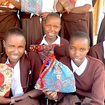 SAG Kit Distribution image showing Engeno Secondary School girls receiving 77 kits in Sukuro, Tanzania on Oct 1, 2025