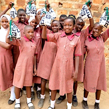 SAG Kit Distribution image showing Lukomera School girls receiving 253 kits in Lukomera, Uganda on Mar 4, 2025