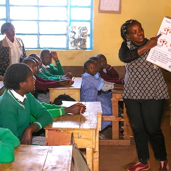 SAG Kit Distribution image showing Mitero Primary School girls receiving 89 kits in Endarasha, Kenya on Feb 25, 2025