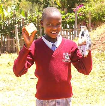 SAG Kit Distribution image showing Mitero Primary School girls receiving 89 kits in Endarasha, Kenya on Feb 25, 2025