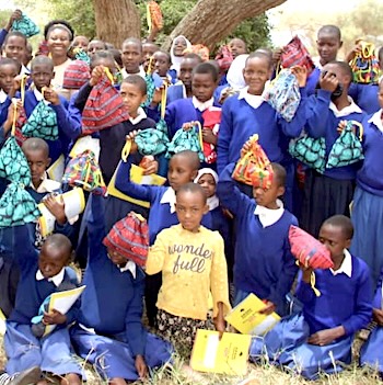SAG Kit Distribution image showing Nemalulu Primary School girls receiving 178 kits in Nemalulu, Tanzania on Mar 10, 2025