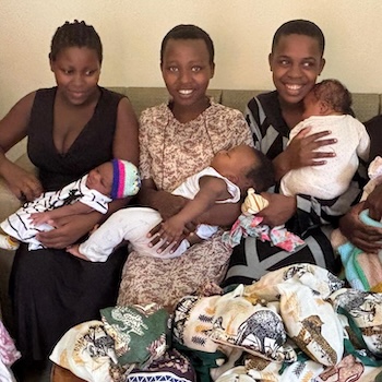 SAG Kit Distribution image showing Wakisa Ministries girls receiving 40 kits in Temangalo, Uganda on Mar 3, 2025