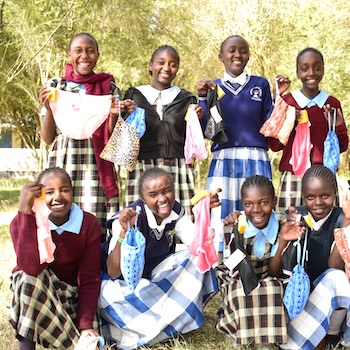 SAG Kit Distribution image showing Mirera Primary School girls receiving 196 kits in Mirera, Kenya on Jan 27, 2026