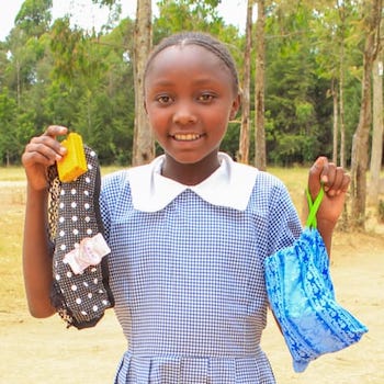 SAG Kit Distribution image showing Kahuho Primary School girls receiving 182 kits in Naromoru, Kenya on Feb 5, 2026