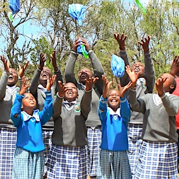 SAG Kit Distribution image showing Matanya Primary School girls receiving 81 kits in Matanya, Kenya on Feb 12, 2026