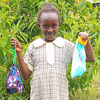 SAG Kit Distribution image showing Mugumo Primary School girls receiving 249 kits in Kerugoya, Kenya on Feb 24, 2026
