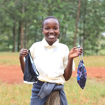 SAG Kit Distribution image showing Irembu Primary School girls receiving 163 kits in Irembu, Kenya on May 8, 2026
