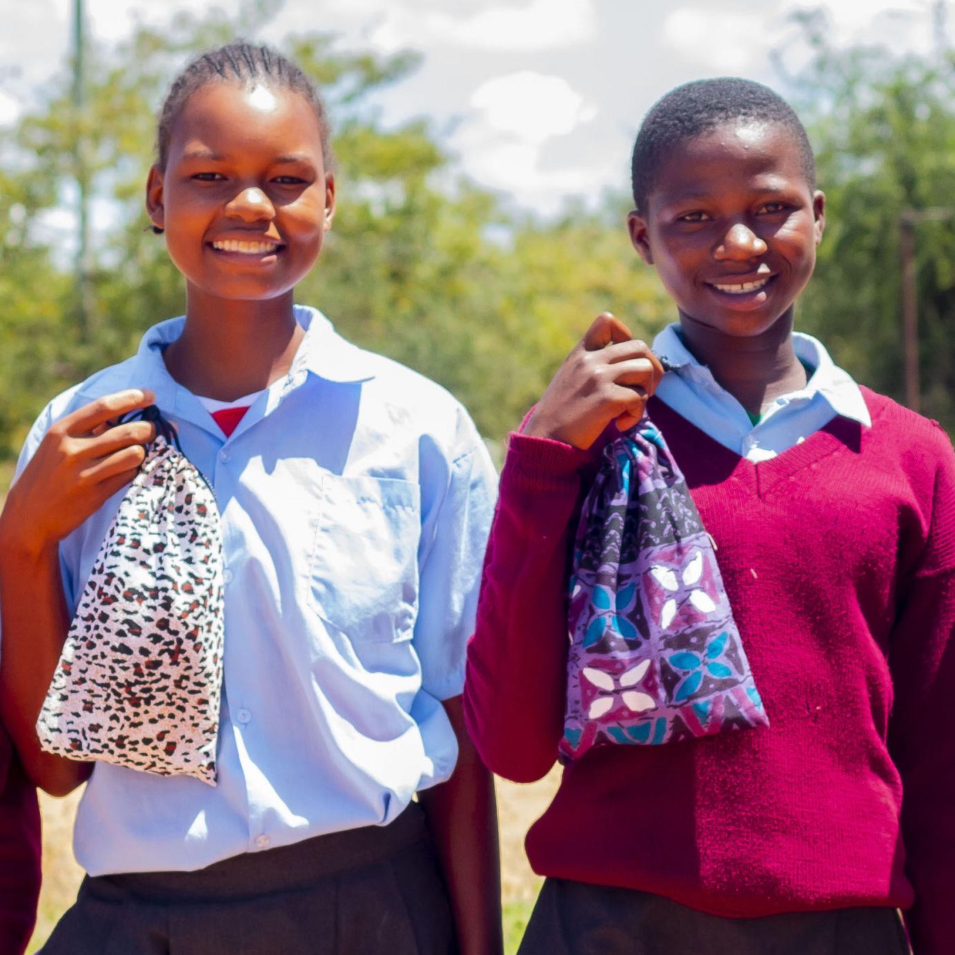 SAG Kit Distribution image showing UAI Comprehensive School girls receiving 31 kits in Kitui, Kenya on May 14, 2026
