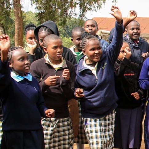 SAG Kit Distribution image showing Tumutumu School for the Deaf girls receiving 80 kits in Tumutumu, Kenya on July 10, 2026