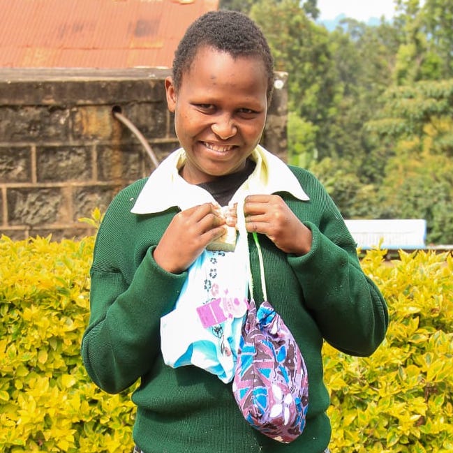 SAG Kit Distribution image showing Tumutumu School for the Deaf girls receiving 80 kits in Tumutumu, Kenya on July 10, 2026