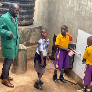 Blessing students